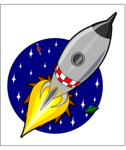Rocket In Space Clip Art